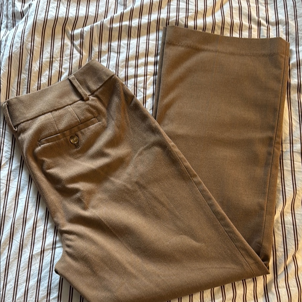 LOFT Tan Trousers Relaxed Fit